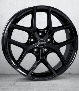 Borbet Y black glossy Wheel 7x16 inch 5x100 bolt circle