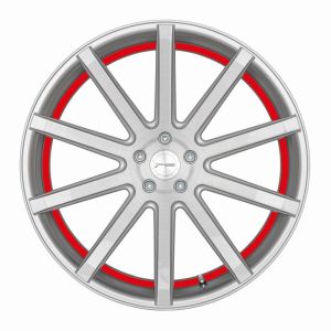 CORSPEED DEVILLE Silver-brushed-Surface/ undercut Color Trim rot 10,5x21 5x120 bolt circle
