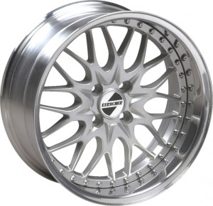 Kerscher KCS 3-tlg. silver polished Wheel 9x17 - 17 inch 5x100 bold circle