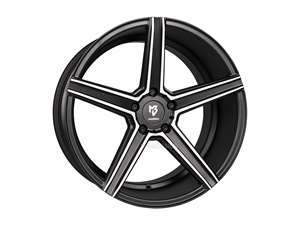 MB Design KV1 black mat polished Wheel 11x22 - 22 inch 5x112 bolt circle