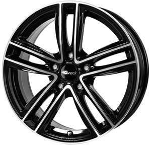 RC RC27 black glossy full polished (SGVP) Wheel 6x16 - 16 inch 5x100 bolt circle
