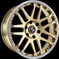 Etabeta COMBAT CV Gold matt lip + cap pol. Wheel 9x20 - 20 inch 6x139,7 bold circle