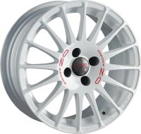 OZ SUPERTURISMO WRC WHITE + RED LETTERING Wheel 6x14 - 14 inch 4x100 bold circle