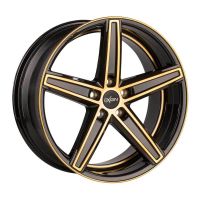 Oxigin 18 Concave gold polish Wheel 10x22 - 22 inch 5x130 bold circle