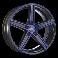 Oxigin 18 Concave blue polish Wheel 10,5x21 - 21 inch 5x112 bold circle