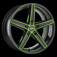 Oxigin 18 Concave neon green polish Wheel 10,5x21 - 21 inch 5x112 bold circle