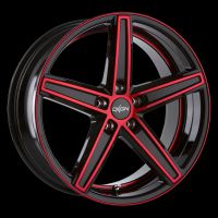 Oxigin 18 Concave red polish Wheel 10,5x21 - 21 inch 5x120 bold circle