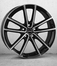 Borbet W black polished glossy Wheel 8x18 inch 5x112 bolt circle