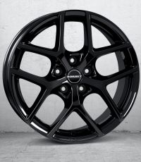 Borbet Y black glossy Wheel 7x16 inch 5x108 bolt circle