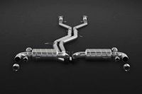 Flap exhaust system with after-cat replacement pipes, including flap control CES-3, rear silencer and central silencer replacement pipes have ECE approval (cat replacement pipes without approval are part of the set.) fits for Bentley Bentayga