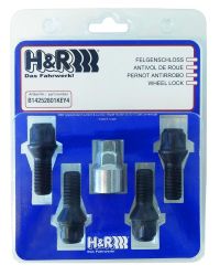H&R Rim lock set tapered collar 60° M14 x 1,25 x 28 black