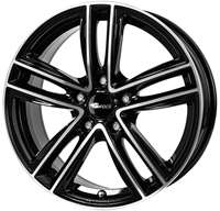 RC RC27 black glossy full polished (SGVP) Wheel 6,5x16 - 16 inch 5x100 bolt circle