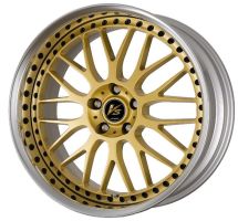 Work Wheels VS XX Gold (GLD) with black rim bolts Wheel 8.5x20 - 20 inch 5x130 bold circle